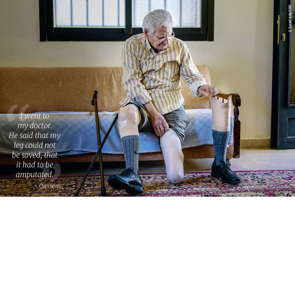 S  Gerard Kelly ICRC,I went to my doctor  He said that my leg could not be saved, that it had to be amputated  - Qass   