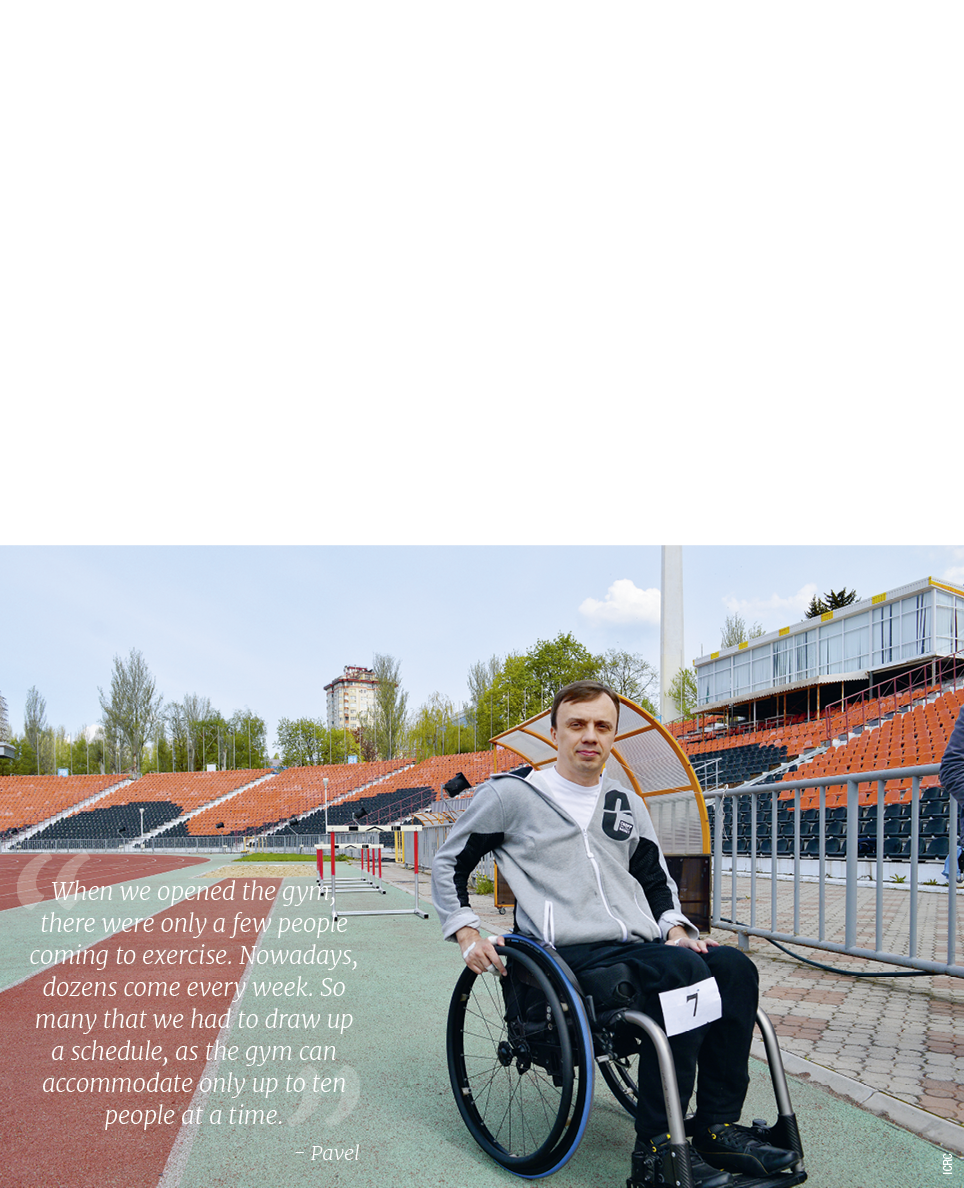 When we opened the gym, there were only a few people coming to exercise  Nowadays, dozens come every week  So many th   