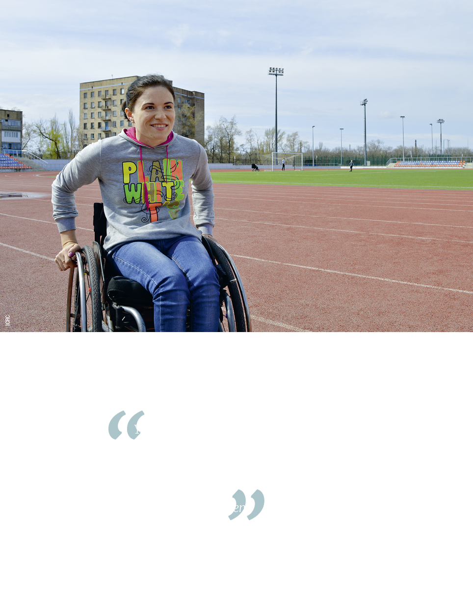 Thinking like this helped Lera win the annual wheelchair marathon in 2017 and 2018 ,You can always sit and complain a   